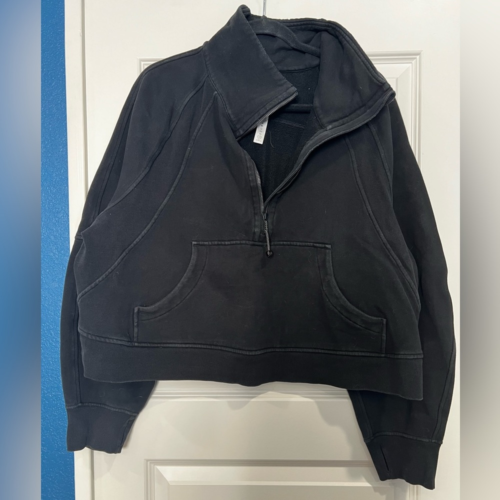 Lululemon scuba oversized half zip black